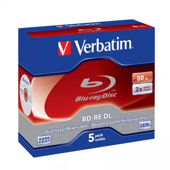 Verbatim BD-RE DL 50GB 2 x 5 Pack Jewel Case 5 gab.