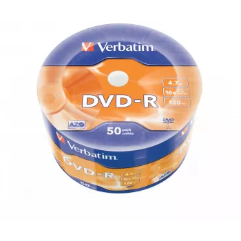 Verbatim DVD-R Matt Silver 50 Pack Wrap Spindle