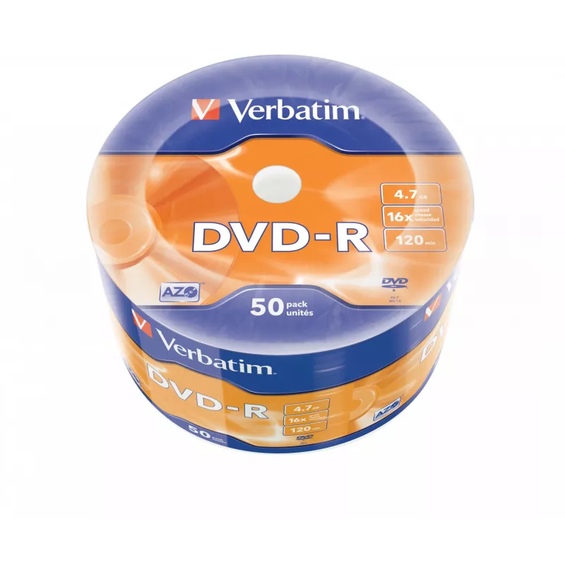 Verbatim DVD-R Matt Silver 50 Pack Wrap Spindle