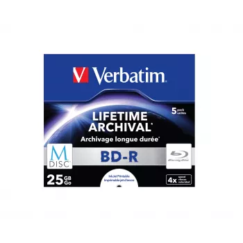 Verbatim M-Disc 4x BD-R 25 GB 5 gab.