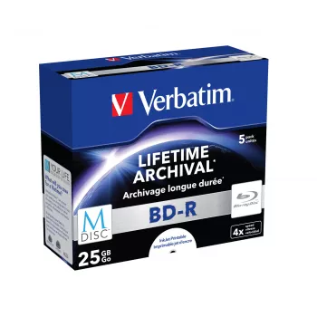 Verbatim M-Disc 4x BD-R 25 GB 5 gab.