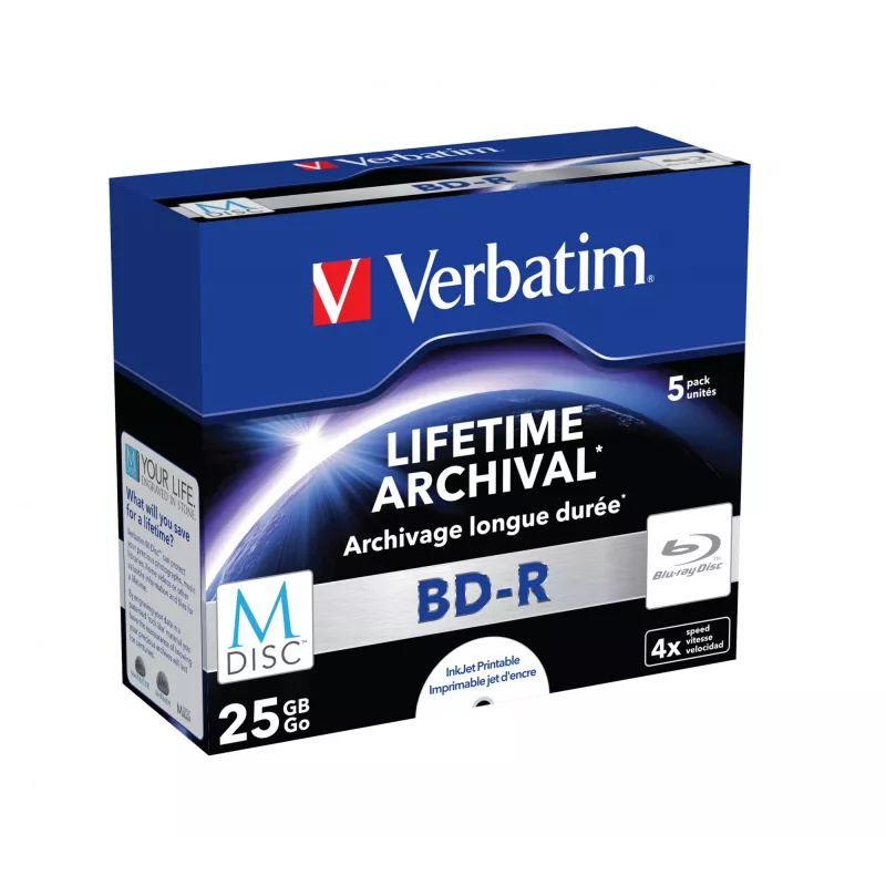 Verbatim M-Disc 4x BD-R 25 GB 5 gab.
