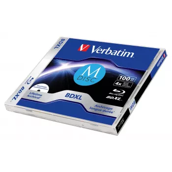 Verbatim MDISC mūžizturīgais arhīva BDXL 100GB — viens disks, 100 GB, BDXL, juveliera kastīte, 1 gab.
