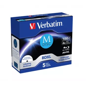 BDXL Verbatim MDISC Lifetime arhīva 100GB viens disks