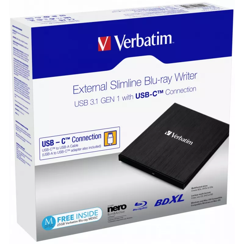 Verbatim 43889 optiskais diskdzinis Blu-Ray RW melns