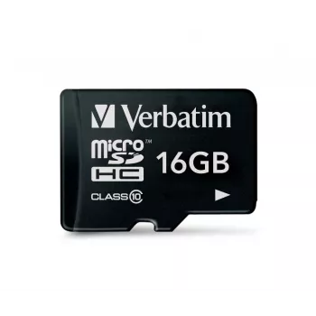 MicroSDHC Verbatim Premium 16GB Class 10 Melns 44010