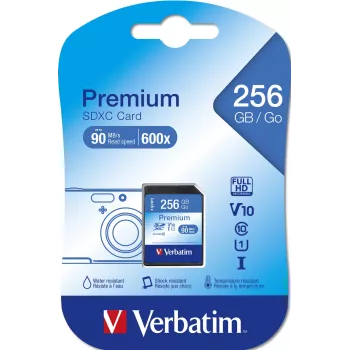 Flash Memory Verbatim Premium 256 GB SDXC UHS-I Class 10
