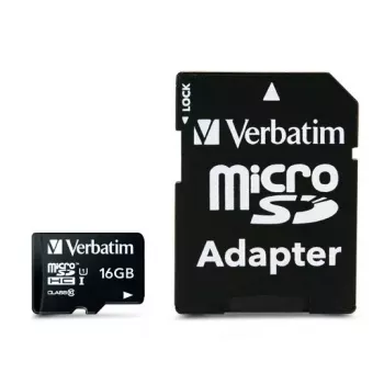 MicroSDHC Verbatim Premium 16GB Class 10 Melns