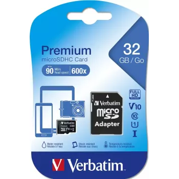 Flash Memory Verbatim Premium 32GB MicroSDHC Class 10 44083