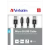 Verbatim 48875 USB kabelis USB 3.2 Gen 1 (3.1 Gen 1) 1 m Micro-USB A USB A Melns