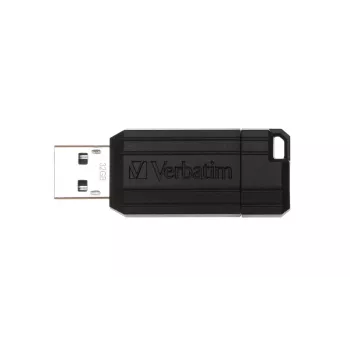 Verbatim PinStripe - USB zibatmiņa 32 GB - Melna, 32 GB, USB Type-A, 2.0, 10 MB/s, Bīdāma, Melna
