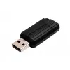 Verbatim PinStripe - USB zibatmiņa 32 GB - Melna, 32 GB, USB Type-A, 2.0, 10 MB/s, Bīdāma, Melna