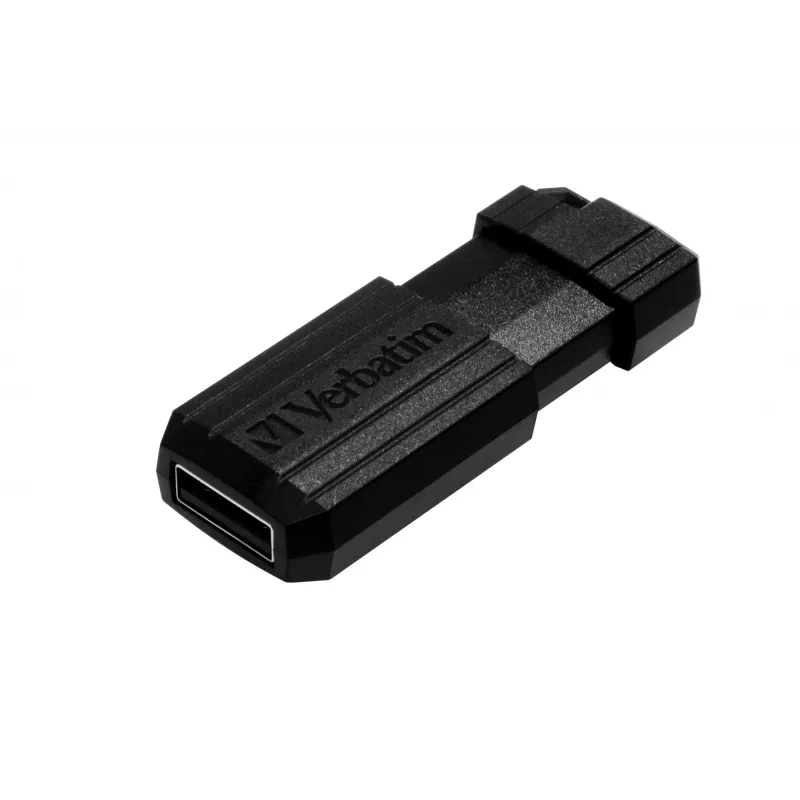 Verbatim PinStripe - USB zibatmiņa 32 GB - Melna, 32 GB, USB Type-A, 2.0, 10 MB/s, Bīdāma, Melna