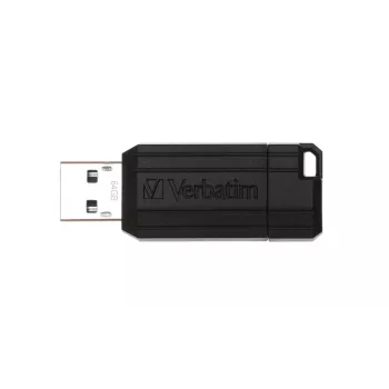Verbatim PinStripe - USB disks 64 GB - melns, 64 GB, USB Type-A, 2.0, 10 MB/s, bīdāms, melns