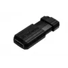 Verbatim PinStripe - USB disks 64 GB - melns, 64 GB, USB Type-A, 2.0, 10 MB/s, bīdāms, melns