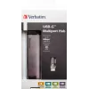 Verbatim 49141 klēpjdatora dokstacija/portu replikators USB 3.2 Gen 1 (3.1 Gen 1) Type-C Melna, Sudraba