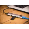 Verbatim 49141 klēpjdatora dokstacija/portu replikators USB 3.2 Gen 1 (3.1 Gen 1) Type-C Melna, Sudraba