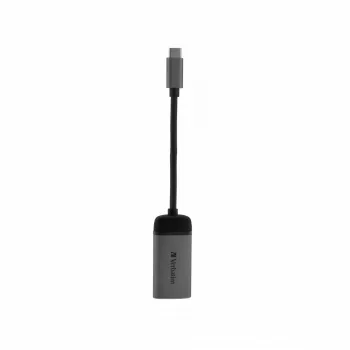 Verbatim 49143 video kabeļa adapteris 0,1 m USB Type-C HDMI Melna, Sudraba