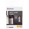 Verbatim 49145 video kabeļa adapteris 0.01 m USB Type-C VGA (D-Sub) Melns, Sudrabs