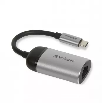 Verbatim 49146 klēpjdatora dokstacija/portu replikators USB 3.2 Gen 1 (3.1 Gen 1) Type-C melns, sudrabains