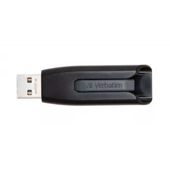 Verbatim V3 - USB 3.0 disks 128 GB - Melns, 128 GB, USB Type-A, 3.2 Gen 1 (3.1 Gen 1), 80 MB/s, Slide, Melns