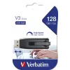Verbatim V3 - USB 3.0 disks 128 GB - Melns, 128 GB, USB Type-A, 3.2 Gen 1 (3.1 Gen 1), 80 MB/s, Slide, Melns