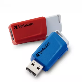 Verbatim Store 'n' Click - USB 2.0 disks 3.2 GEN1 - 2x32 GB - sarkans/zils