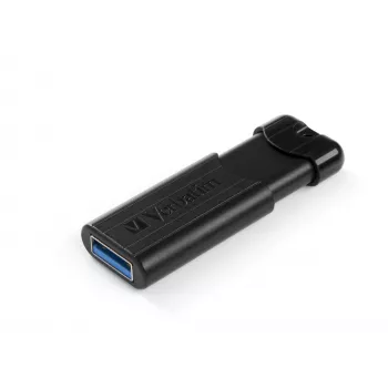 Verbatim PinStripe 3.0 - USB 3.0 zibatmiņa 32 GB – melna, 32 GB, USB Type-A, 3.2 Gen 1 (3.1 Gen 1), Slide, 7 g, melna