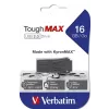 Verbatim ToughMAX - USB zibatmiņa 16 GB - melna, 16 GB, USB Type-A, 2.0, vāciņš, 7 g, melna