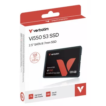 Verbatim Vi550 S3 SSD 128GB, 128 GB, 2.5 inch, 520 MB/s, 6 Gbit/s