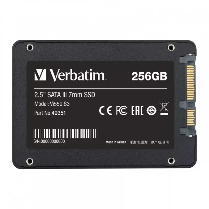 SSD disks Verbatim 256GB 2,5 collu SATA Vi550 S3