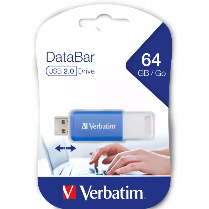 Verbatim V DataBar USB zibatmiņa 64 GB USB Type-A 2.0 Zila