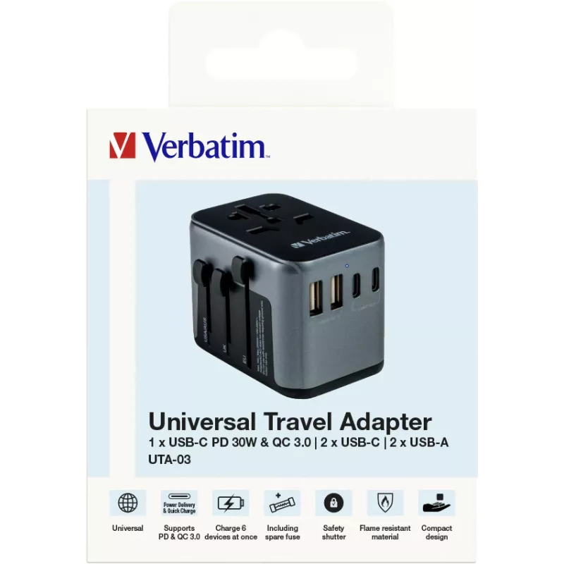 Verbatim 49545 universāls strāvas kontaktdakšas adapteris