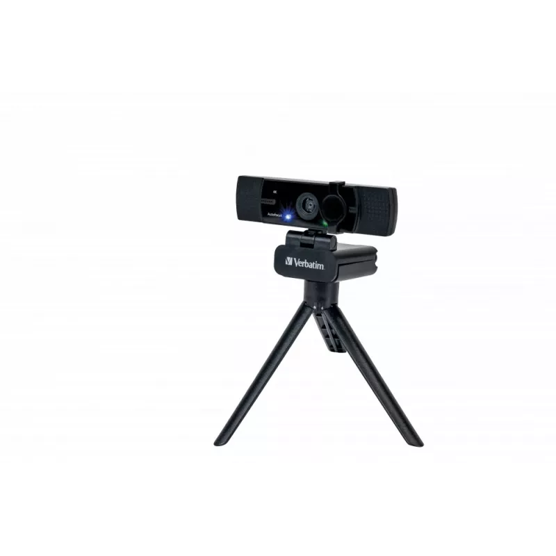 Verbatim 49580 tīmekļa kamera 3840 x 2160 pikseļi USB 2.0 Melna