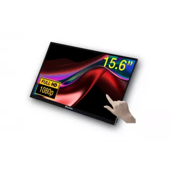 Verbatim 49592 datora monitors 39,6 cm (15,6 collas) 1920 x 1080 pikseļi Full HD LCD Skārienjūtīgs Melns