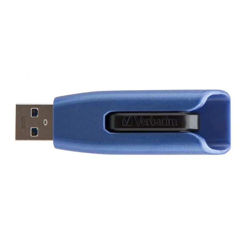 Verbatim V3 MAX - USB 3.0 atm iņa 32 GB - zila, 32 GB, USB Type-A, 3.2 Gen 1 (3.1 Gen 1), 175 MB/s, Slide, zila