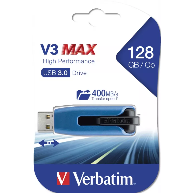 Verbatim V3 MAX - USB 3.0 disks 128 GB - zils