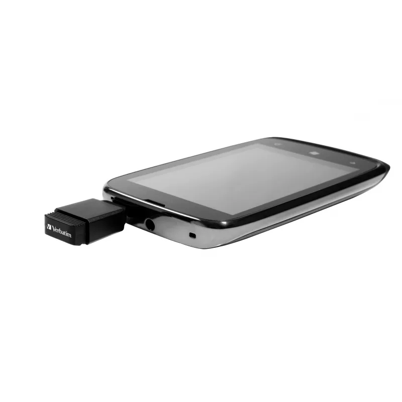 Verbatim Nano - USB 2.0 disks ar Micro USB adapteri, 32 GB - melns