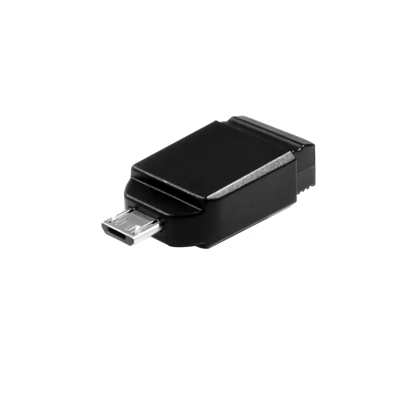 Verbatim Nano - USB 2.0 disks ar Micro USB adapteri, 32 GB - melns