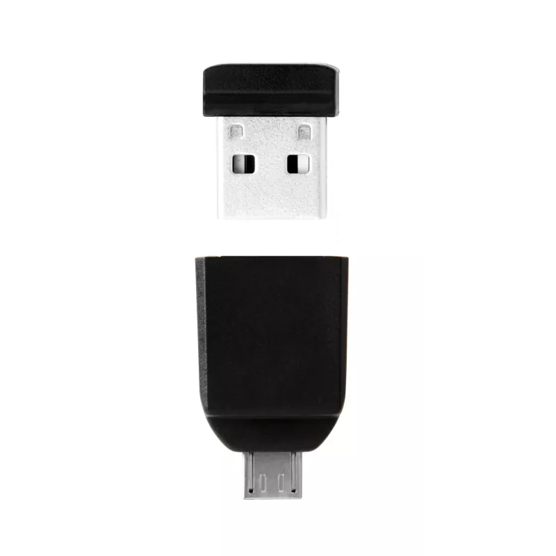 Verbatim Nano - USB 2.0 disks ar Micro USB adapteri, 32 GB - melns