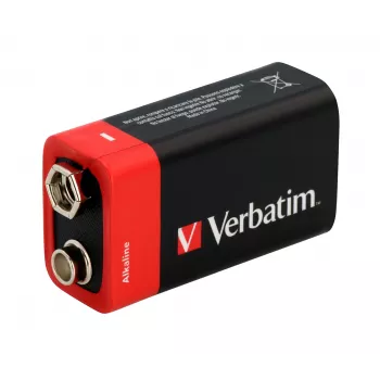Verbatim 9V sārma baterijas, vienreizlietojama baterija, sārma, 9 V, 1 gab., daudzkrāsaina, 46 g