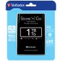 Verbatim Store 'n' Go USB 3.0 pārnēsājamais cietais disks 1TB melns, 1 TB, 2,5 collas, 5400 RPM, melns