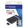 Verbatim Store'N'Go korpusa komplekts HDD/SSD korpuss Melna, Zila 2,5 collas