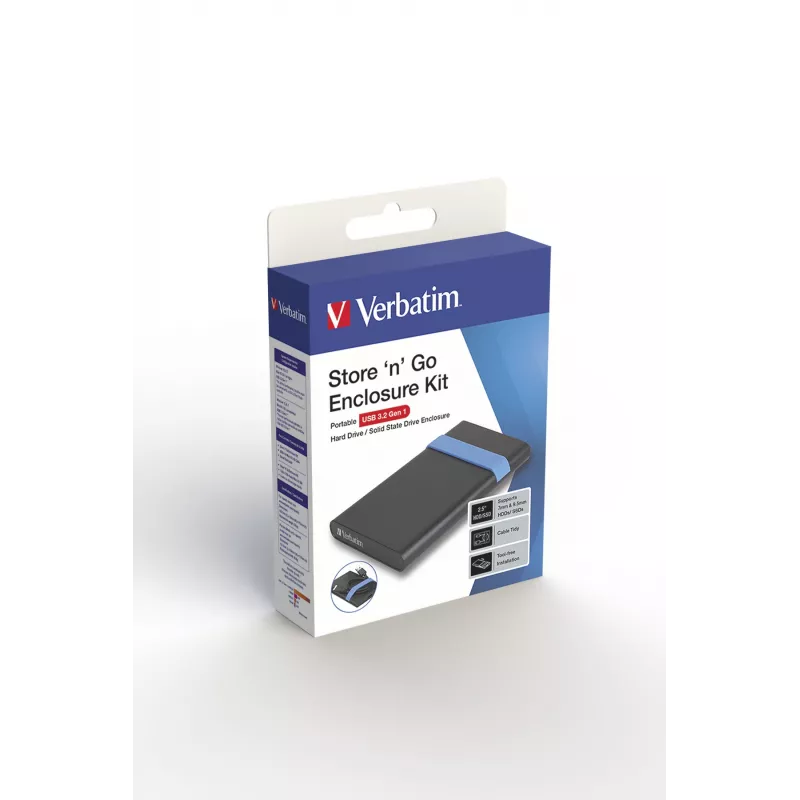 Verbatim Store'N'Go korpusa komplekts HDD/SSD korpuss Melna, Zila 2,5 collas