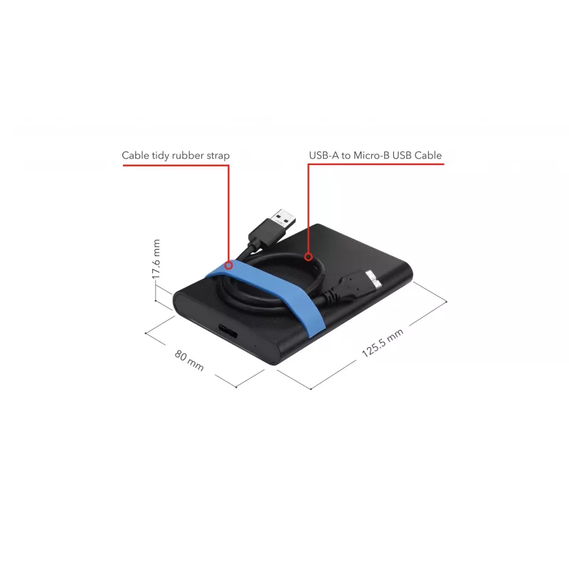Verbatim Store'N'Go korpusa komplekts HDD/SSD korpuss Melna, Zila 2,5 collas