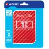Verbatim Store 'n' Go USB 3.0 ārējais cietais disks 1TB sarkanā krāsā, 1 TB, 3.2 Gen 1 (3.1 Gen 1), 5400 RPM, sarkans