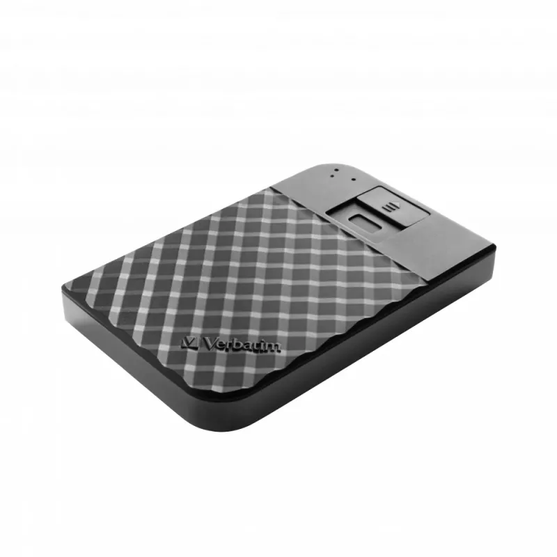Verbatim Fingerprint Secure Portable Hard Drive 2TB, 2 TB, 3.2 Gen 1 (3.1 Gen 1), Melns