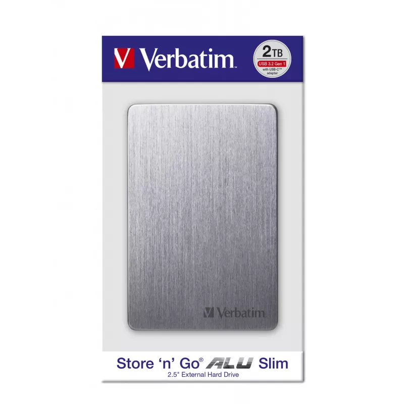 Verbatim Store 'n' Go ALU plāns Pārnēsājamais cietais disks 1 TB, kosmosa pelēks