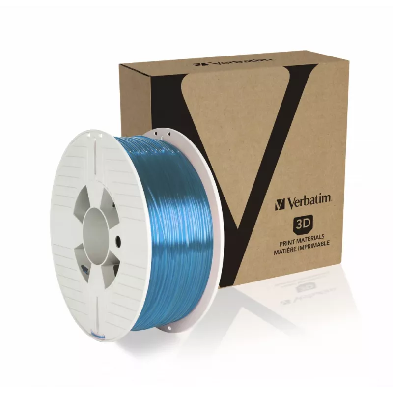 Verbatim 55056 3D drukas materiāls Polietilēntereftalāta glikols (PETG) Zila, Caurspīdīga 1 kg