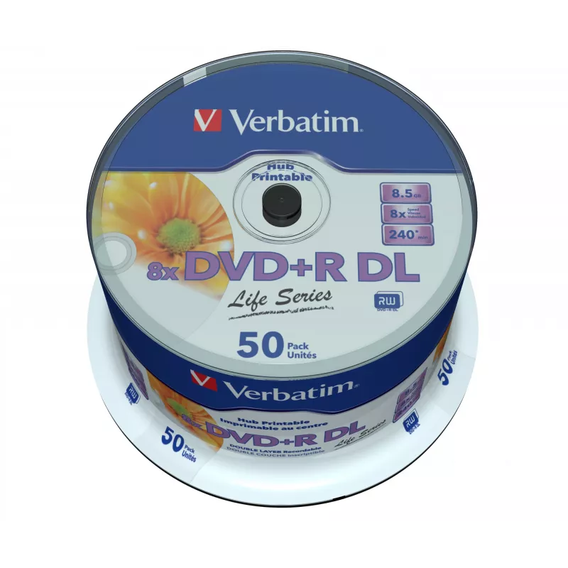 Verbatim 97693 tukšs DVD 8,5 GB DVD+R DL 50 gab.